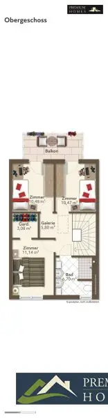 Kramsach-Reihen-Mittelhaus, Obergeschoss