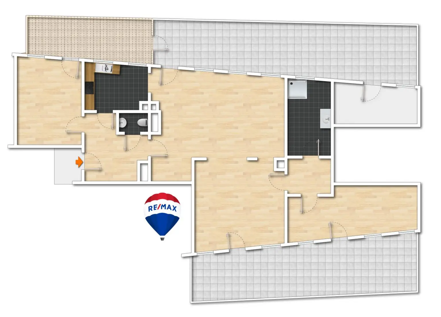 DG-Wohnung mit 2 Terrassen auf Wohnebene und phänomenalem Fernblick über Wien