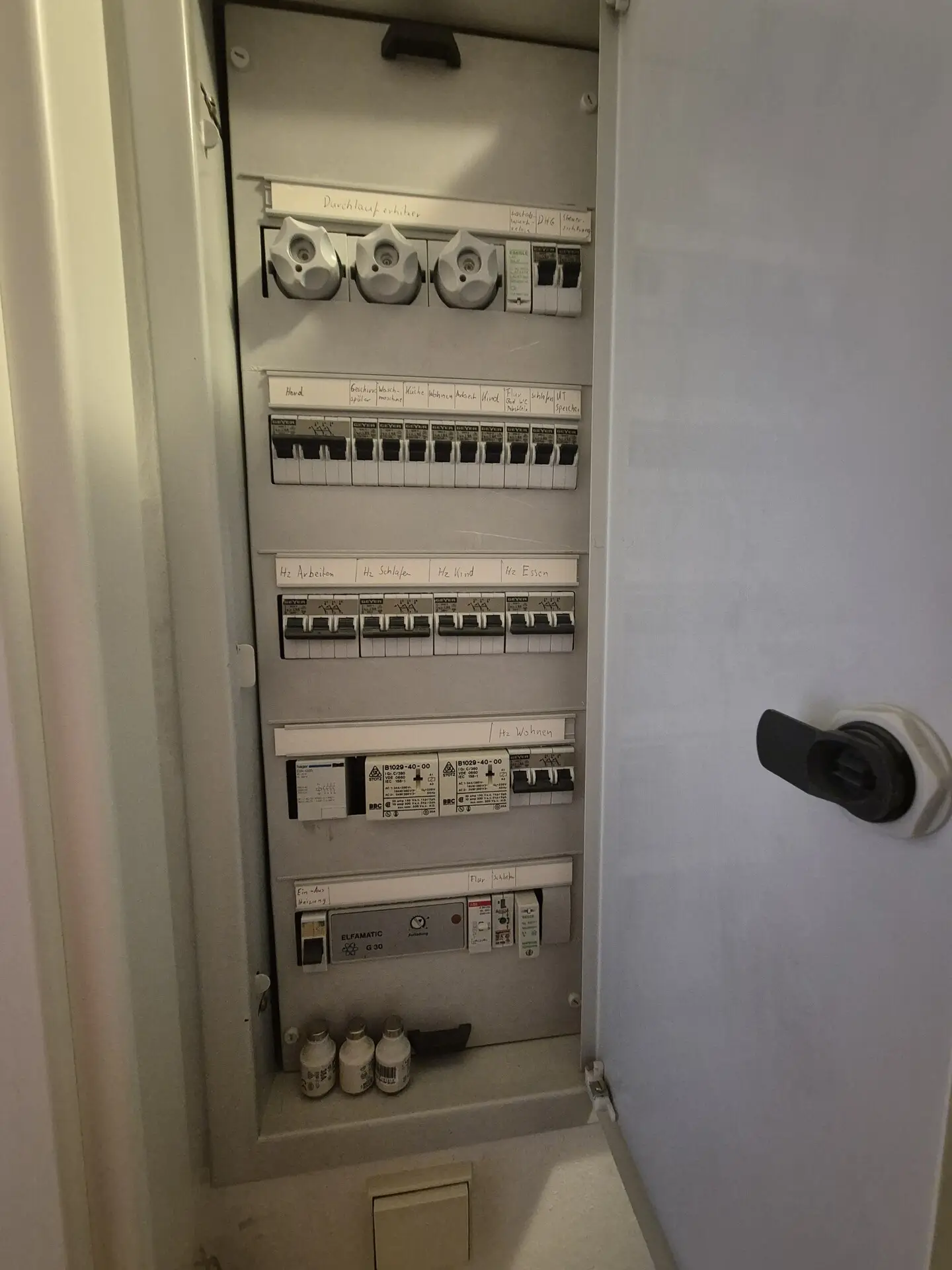 Elektrokasten in Abstellkammer in WE