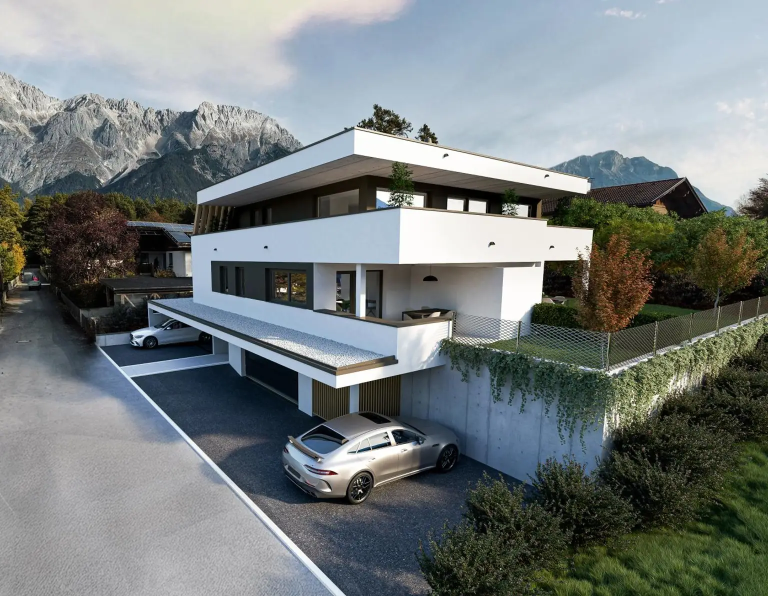 Südwestansicht mit Parksituation