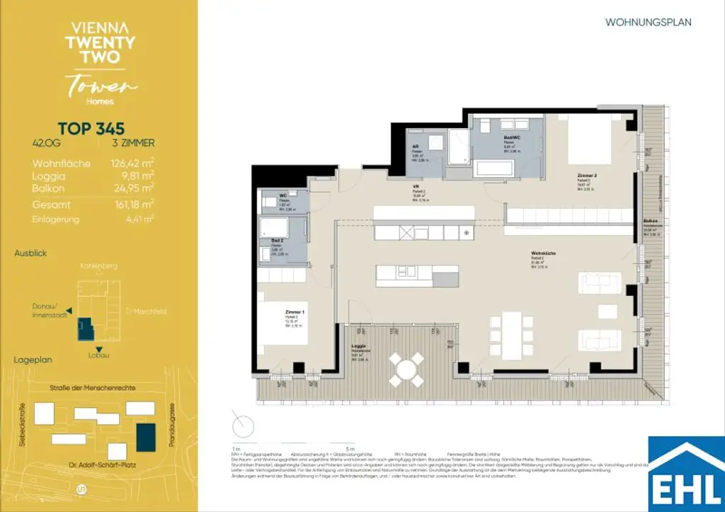 Exklusiver 3-Zi.-Erstbezug mit Sauna & Skylineblick