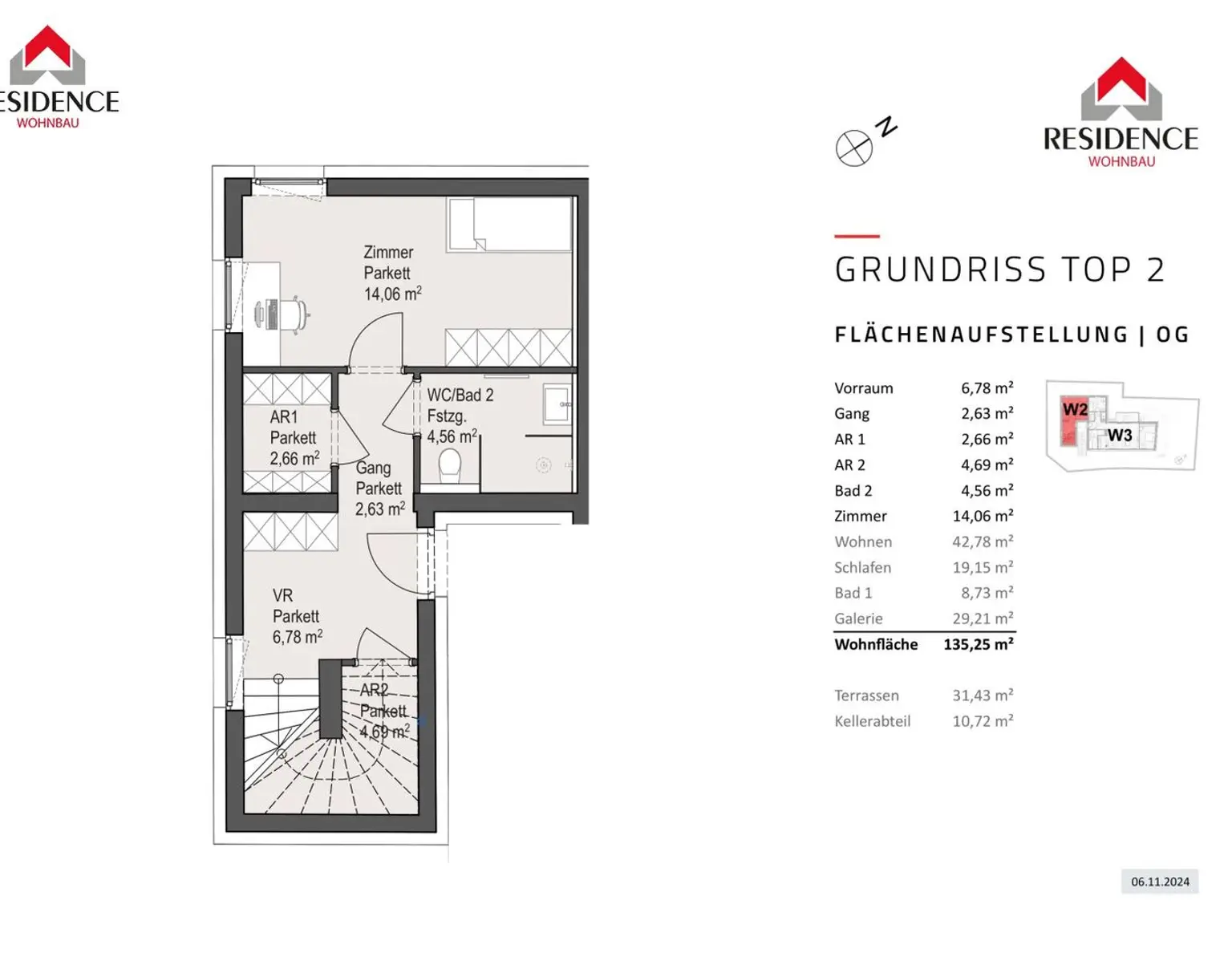 3-Zimmer-Maisonettewohnung mit Galerie in Maxglan