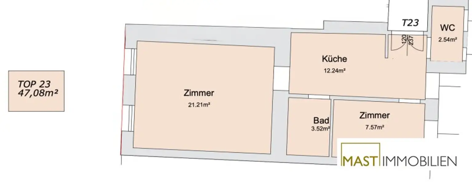 *Neu*  Wohnen am Clemens-Hofbauer-Park – Charmante 2-Zimmer-Altbauwohnung