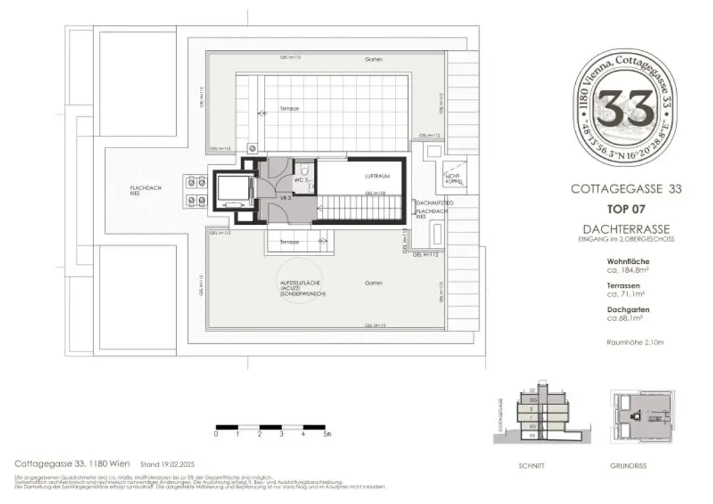 Exklusives Penthouse im Cottageviertel mit Dachgarten und Panoramablick über Wien – Luxus und Privatsphäre in Bestlage