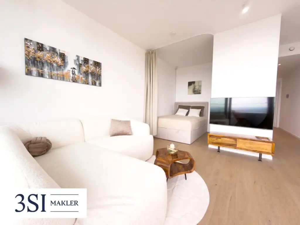 Möbliert, Pool, Sauna, Fitness in den DANUBEFLATS wohnen mit Luxusausstattung und phantastischem Ausblick