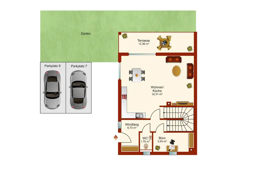 Neuwertige, moderne Doppelhaushälfte zum Verkauf