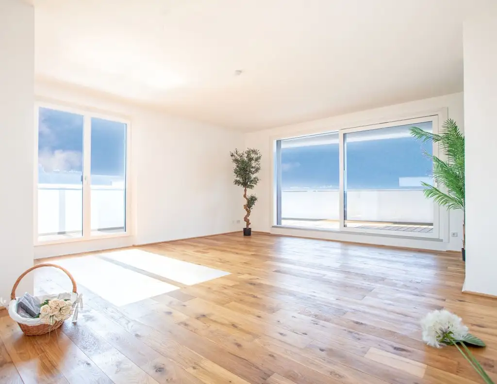 100 m² PENTHOUSE *UNBEFRISTET*Schwechat - 3 Zimmer Penthouse mit 54 m² großer südseitiger Terrasse