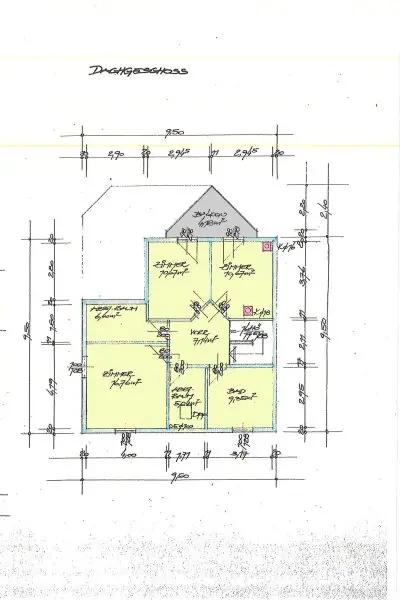 Grundriss Skizze Dachgeschoß