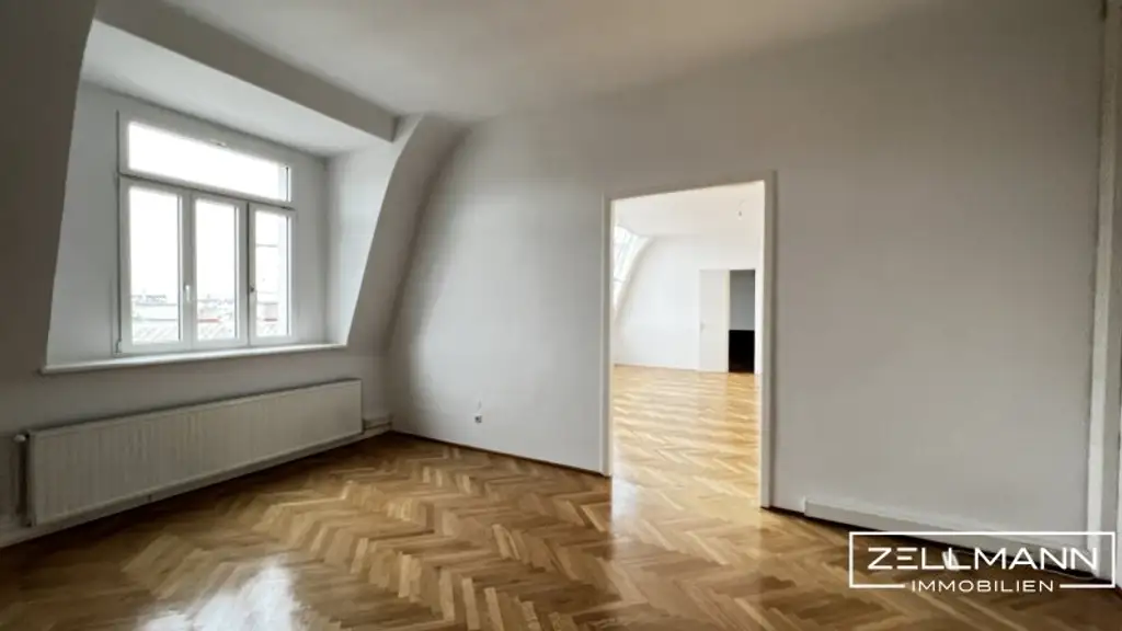 Exklusives Dachgeschossbüro nahe dem Wiener Schwarzenbergplatz – Stil trifft Lage. | ZELLMANN IMMOBILIEN