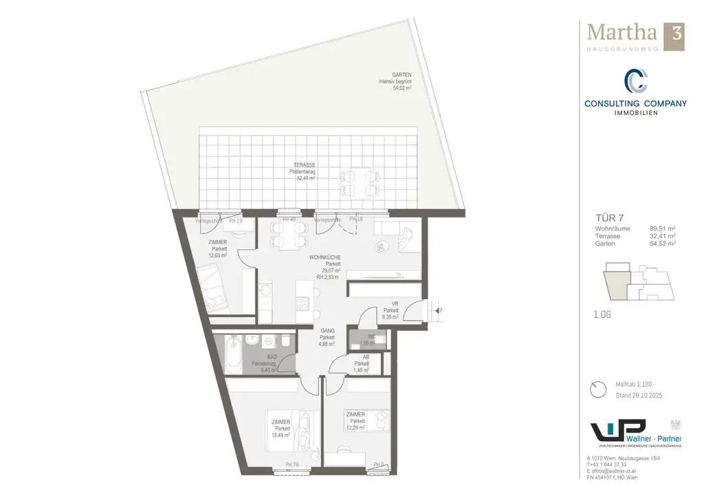 4-Zimmer-Wohnung mit "Dach"-Garten