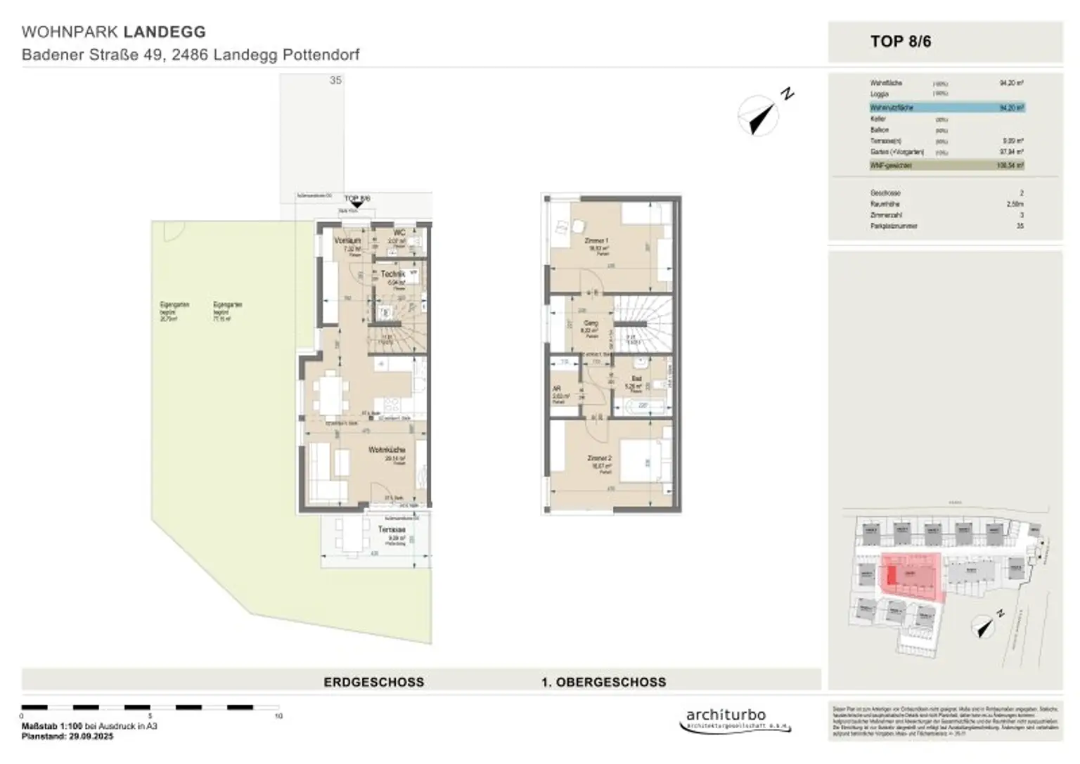 **MIT WOHNBAUFÖRDERUNG ab € 1.620/Monat im ECK-Reihenhaus auf zwei Ebenen
