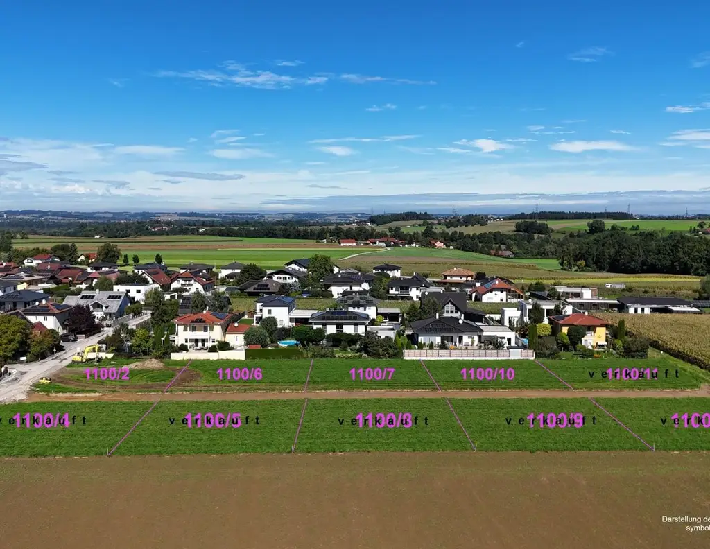 Baugrundstück mit südseitiger Ausrichtung im Grünen | Steinerkirchen Frohnhofen | GST-Nr. 1100/6