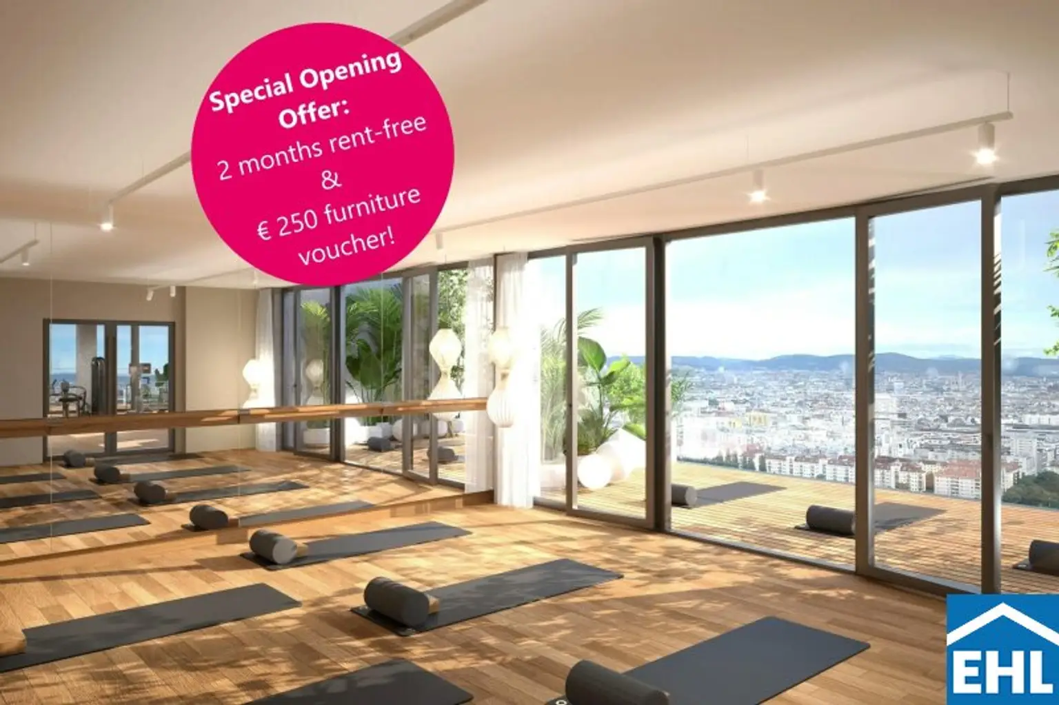 Special Opening Offer: 2 months rent-free & € 250 furniture voucher!