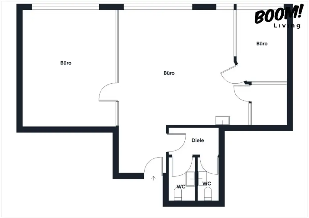 Neuwertiges Büro in 1070 Wien: 3 Zimmer, Parkett, Fußbodenheizung, Garage!