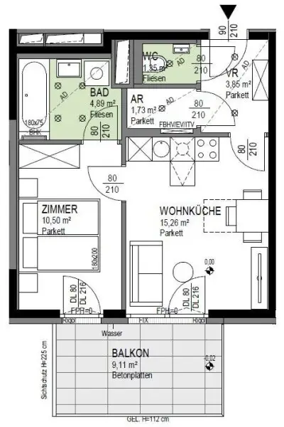 *ERSTBEZUG* 2-Zimmer-Wohnung mit Balkon Nähe Kutschkermarkt & AKH!