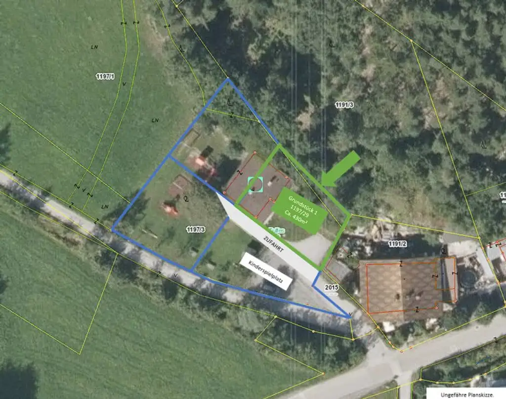 MODERNES WOHNEN zum FAIREN PREIS: Sonniges Grundstück mit geplantem 2-Familienhaus nahe Innsbruck zu kaufen!