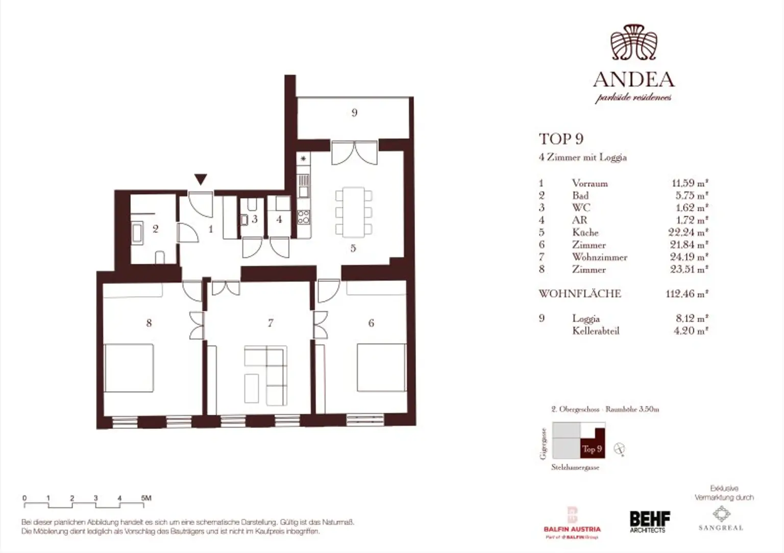 Stilvolle 4-Zimmer Altbauwohnung mit Loggia - ANDEA Parkside Residences