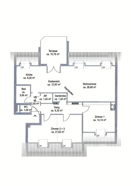 Dachterrassenwohnung vom Feinsten! Komfort und Ruhe im Grünen auf knapp 100 m²