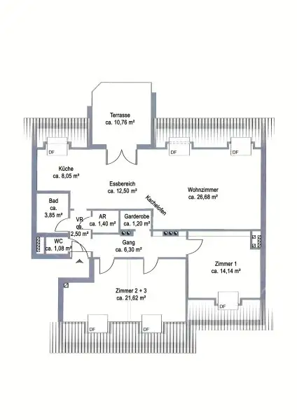 Dachterrassenwohnung vom Feinsten! Komfort und Ruhe im Grünen auf knapp 100 m²