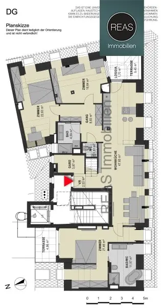 Erstbezug: Atemberaubendes Dachgeschoss - Apartment (klimatisiert) mit 3 Terrassen und hochwertiger Ausstattung im trendigen Ottakring!