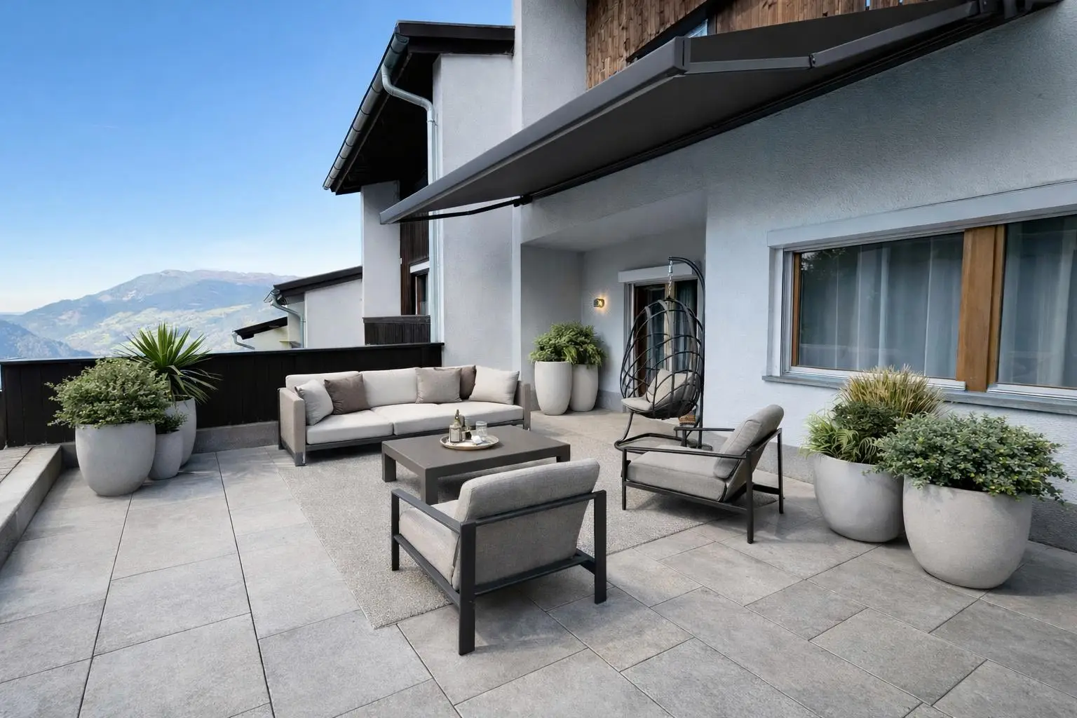 Terrasse virtuell gestaltet