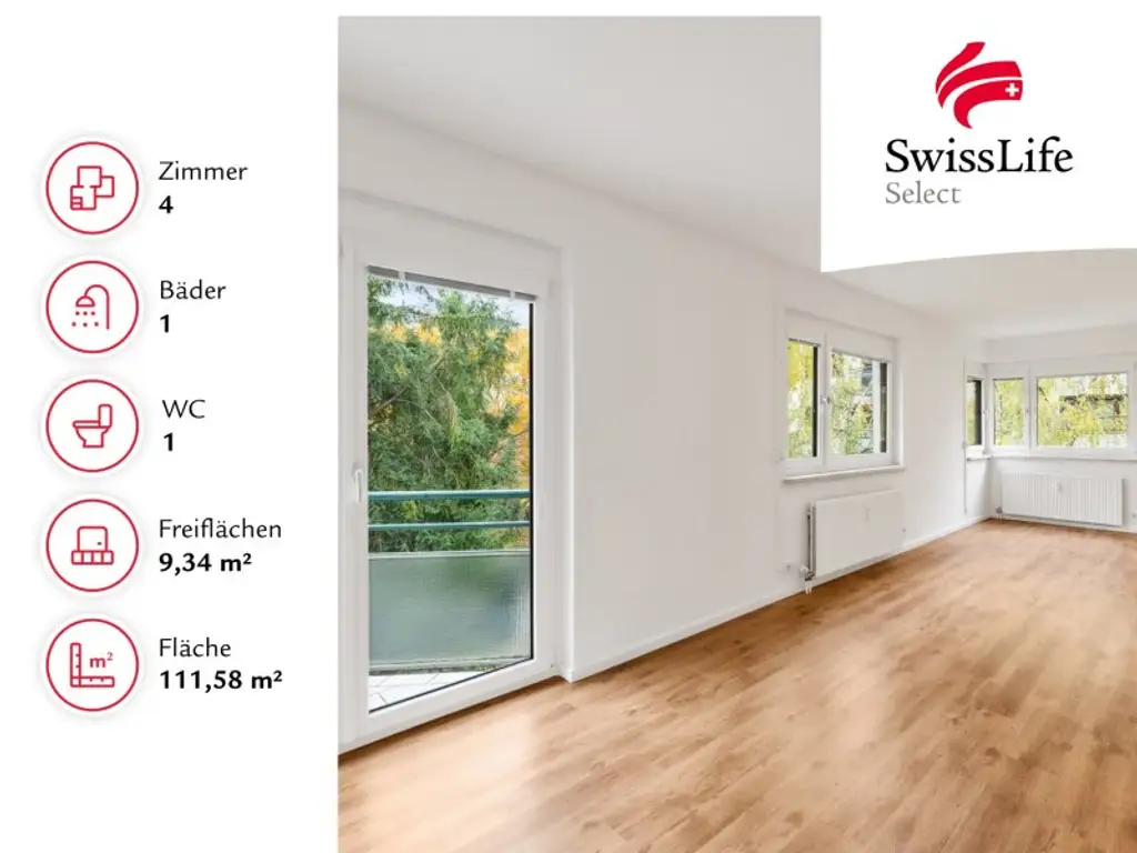 Absolut ruhige 4 Zimmer Wohnung | Balkon | Gartenbenützung | 3. Stock