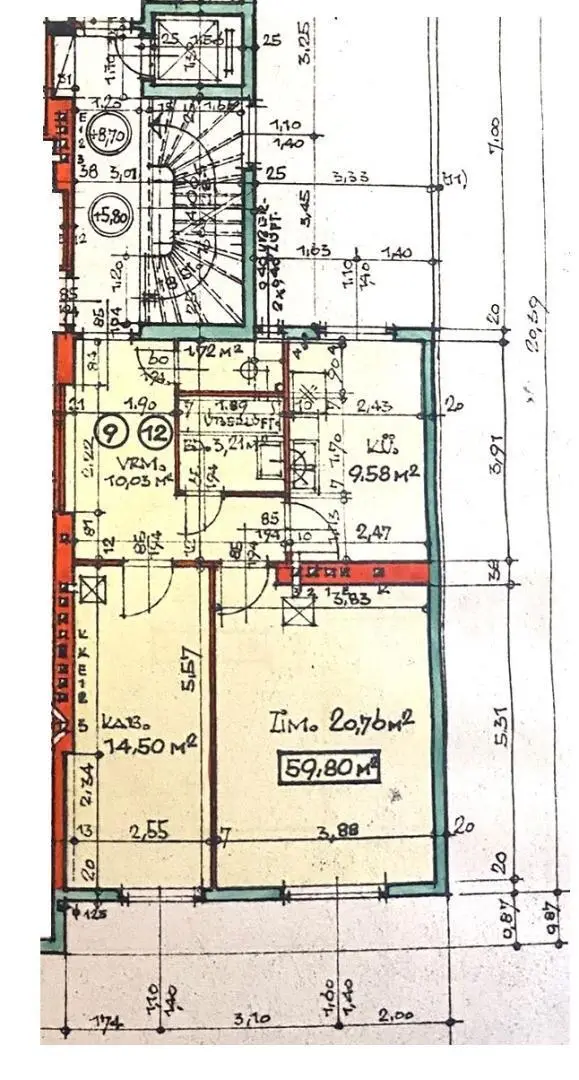 Original-Plan 1961 - Wohnung