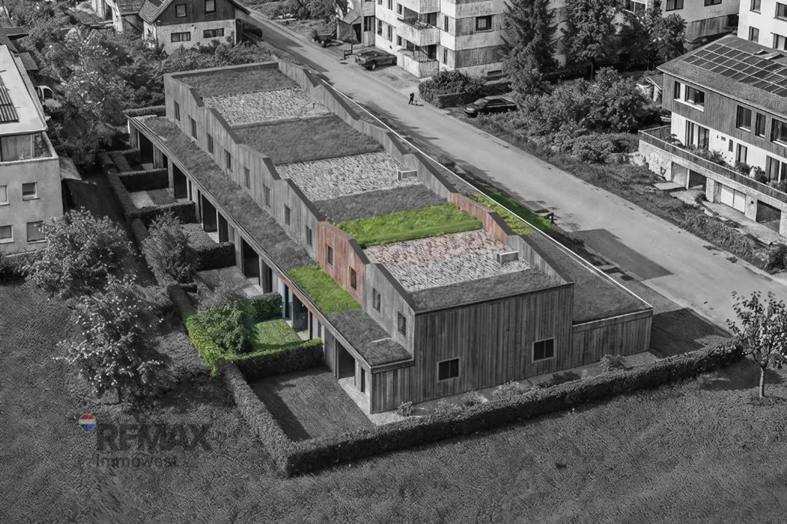 Haus B Visualisierung Dachauf