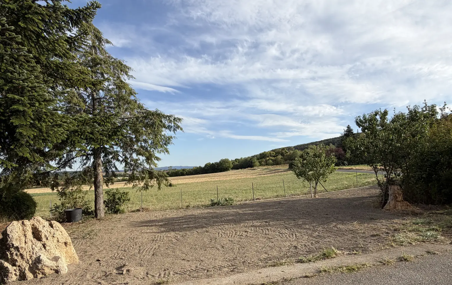 neu angelegter Garten, Weitblick