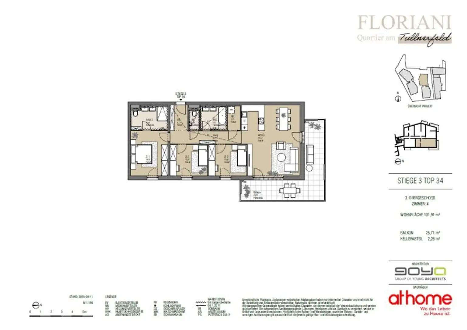 FLORIANI – Quartier am Tullnerfeld - 4 Zimmer Familientraum mit schöner Freifläche - 2 Bäder - Bahnhof Tullnerfeld in der Nähe