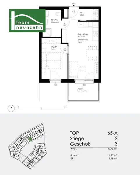 Lichtdurchflutete 2-Zimmer Wohnung in 1220 Wien - ab 01.11.2025 verfügbar!