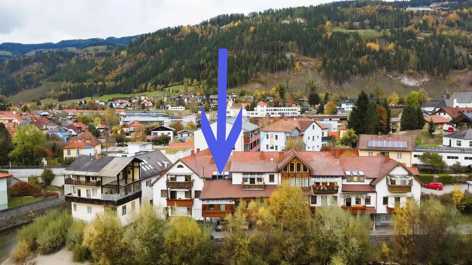 Zentrale Wohnung mit Mur- und Schlossblick in 8850 Murau