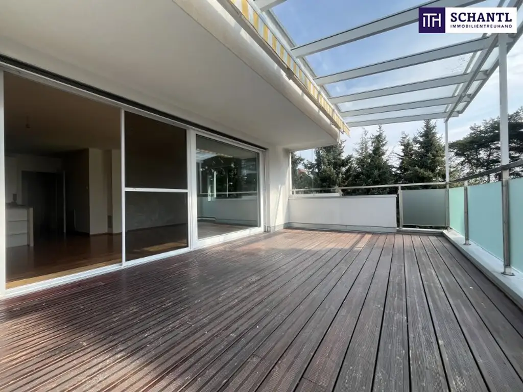 Traumhafte, lichtdurchflutete 3-Zimmer-Wohnung mit gigantischer Terrasse und Blick ins Grüne!