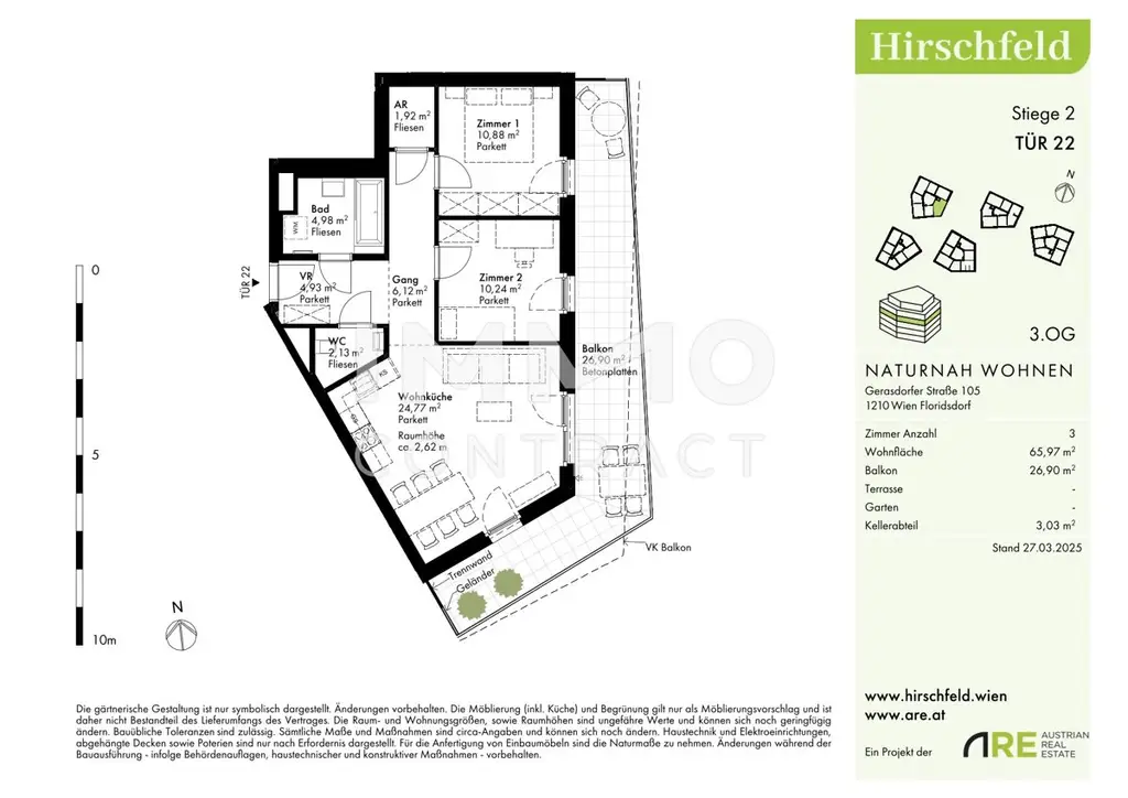 3 Zimmer Balkon-Hit