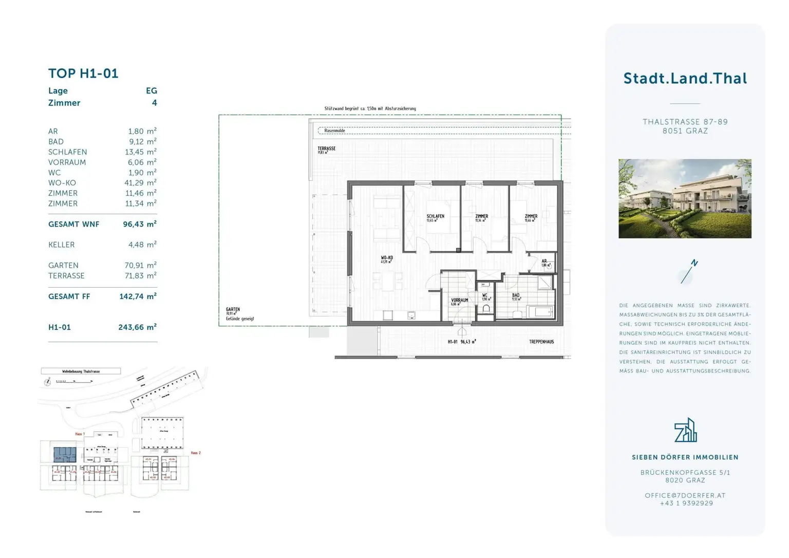 Verkaufsplan H1-01 - Projekt Stadt.Land.Thal