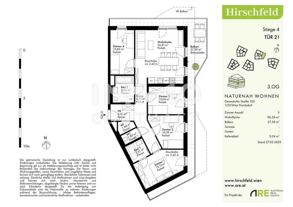 Hirschfeld: große, provisionsfreie und neue 5 Zimmer Wohnung mit Balkon - Preis jetzt sichern