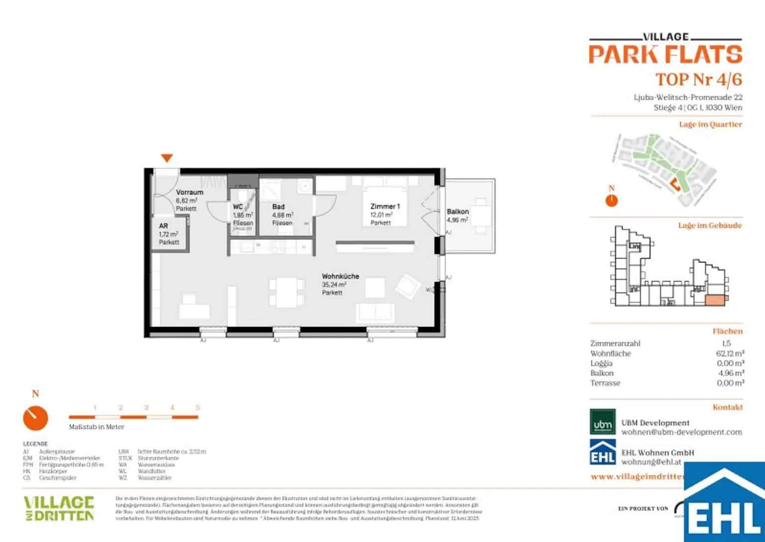 Anlage mit Potenzial: Modernes Wohnen in den PARK FLATS im 3. Bezirk