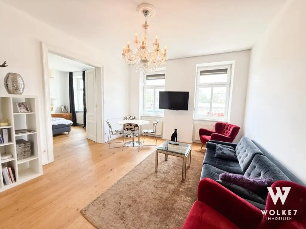 Stilvoller Luxus trifft Altbauflair – Traumhafte 3-Zimmer-Wohnung im 15. Bezirk