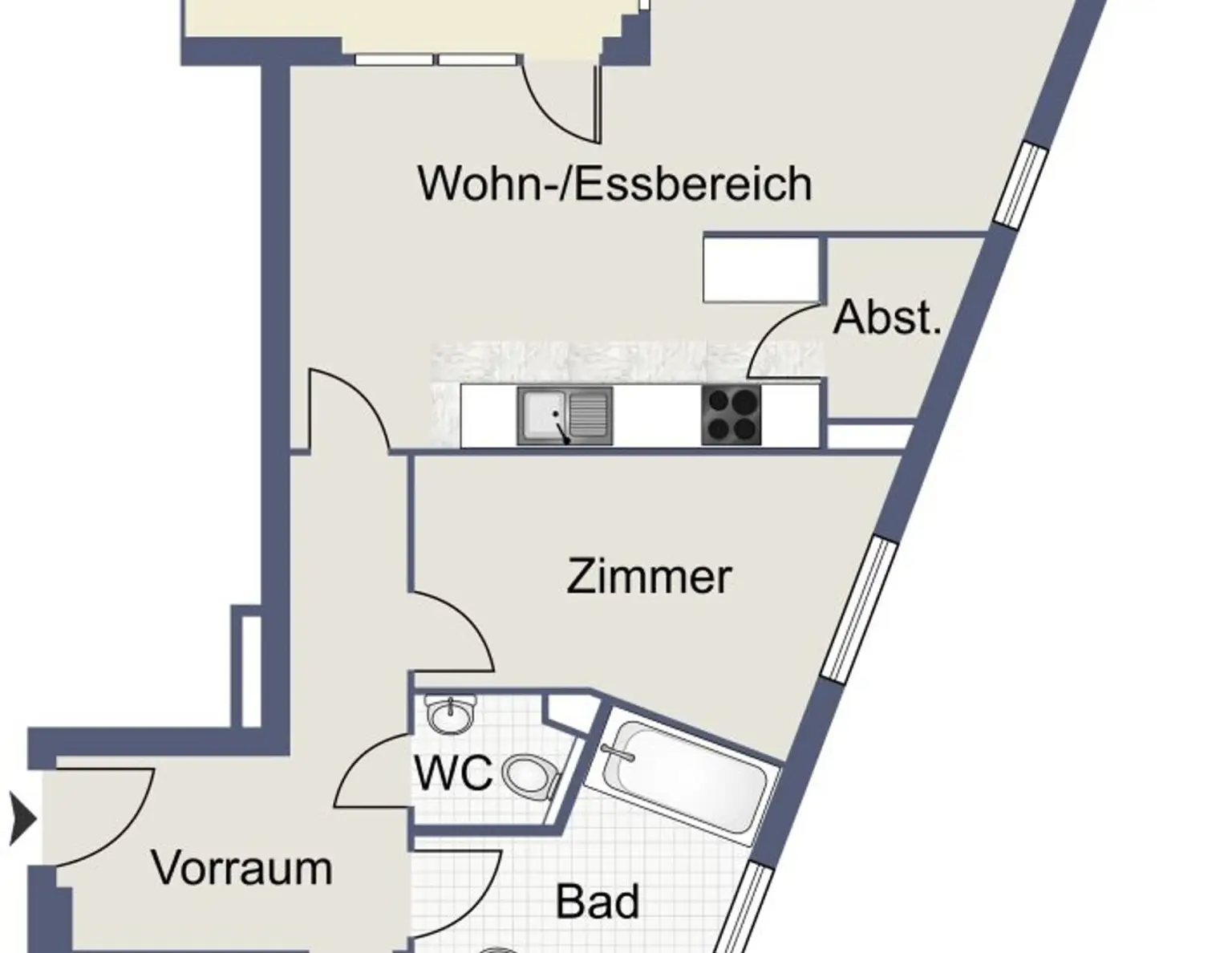 Jung. Grün. Gut angebunden - Stylische Wohnung in Rif
