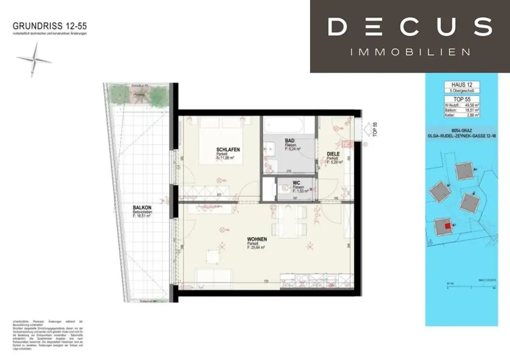 | 2-MONATE MIETFREI | WINTERAKTION| NÄHE SCHLOSS ST. MARTIN | GREEN CITY | 2-ZIMMER | BALKON