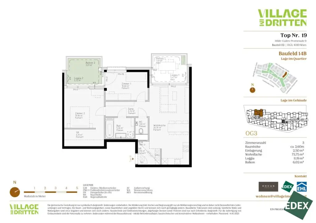 VILLAGE IM DRITTEN | MODERNE 2-ZIMMER WOHNUNG MIT ZWEI FREIFLÄCHEN