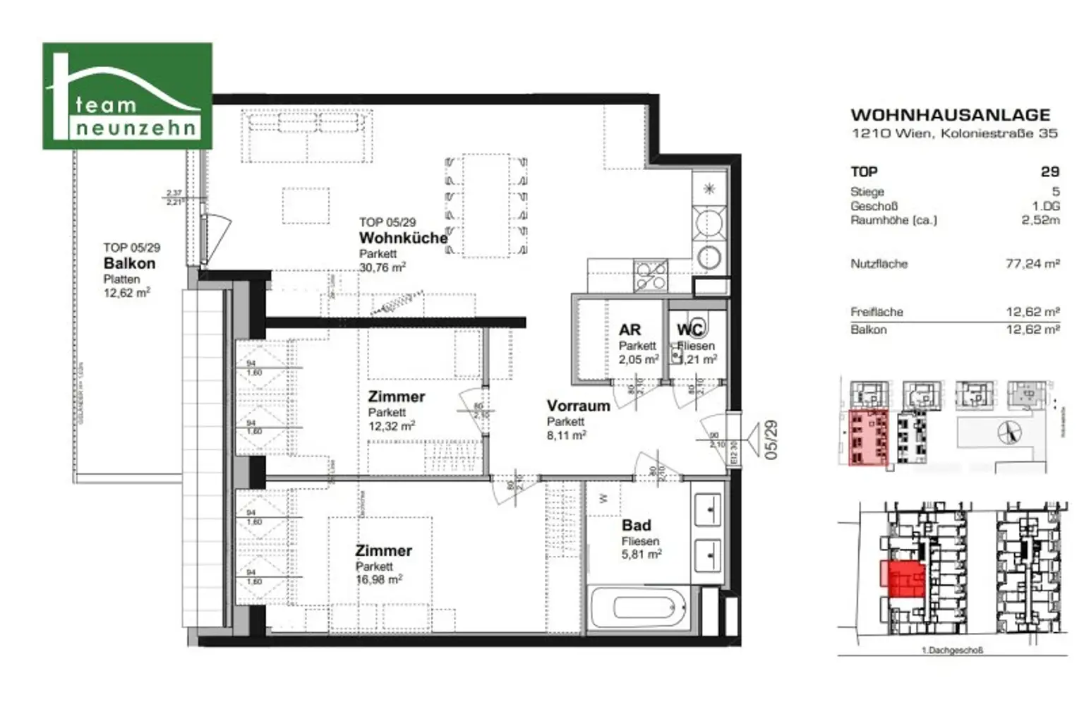 Kolo 35 - Traumwohnung mit großem Abendsonne-Balkon nahe SCN, Denglerpark und Prager Straße! - Ab 01.01.2026!