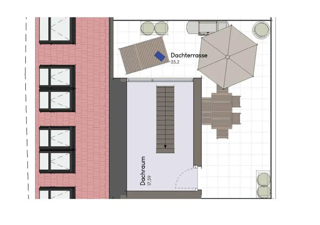 4-Zimmer-Dachgeschosswohnung mit XL-Dachterrasse, zusätzlichem Dachraum & perfekter Infrastruktur im Haus