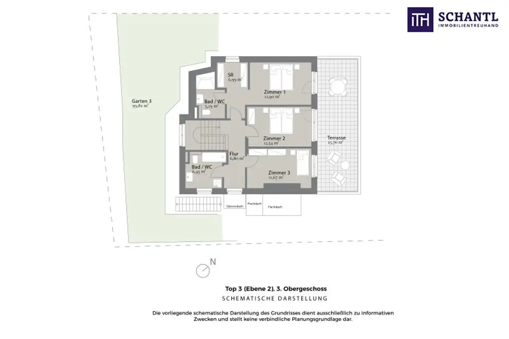 Hill Side – One Nine Six - Top 3 "Großzügige Maisonette  mit Garten, Dachterrasse  & Weitblick"