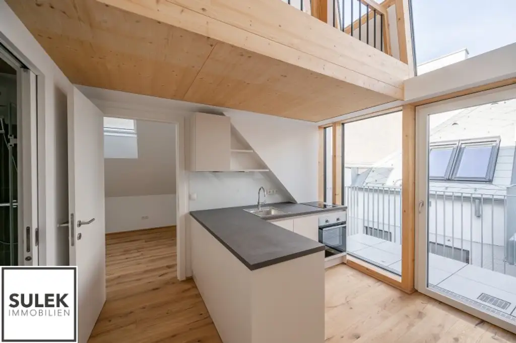 lichtdurchflutete und hochwertig ausgestattete Single-DG-Maisonette in der Czerningasse