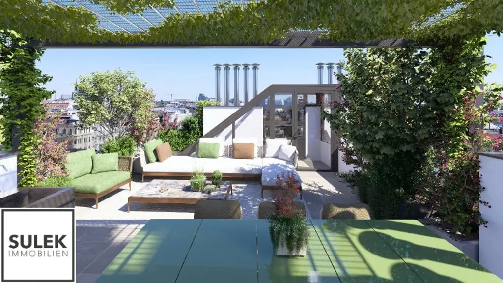 Einzigartige 105 m² große Dachgeschoss Wohnung mit Fernblick // zentrale Lage 1040 // Planstudie DG Ausbau