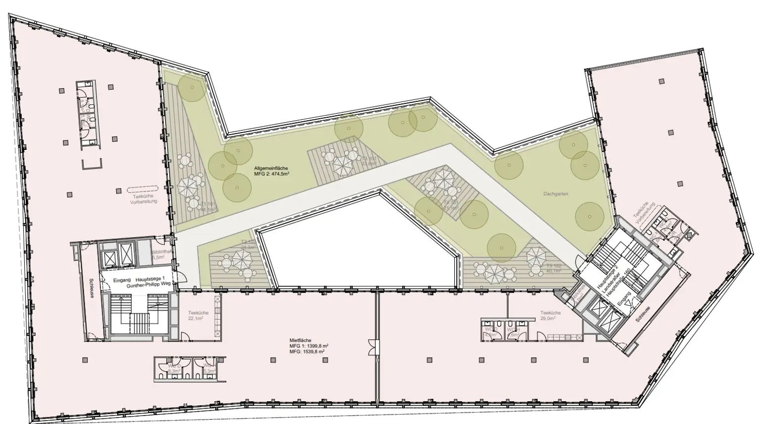 1030 Wien, ANCHOR Plan gesamtes 1.OG ca. 1539 m²