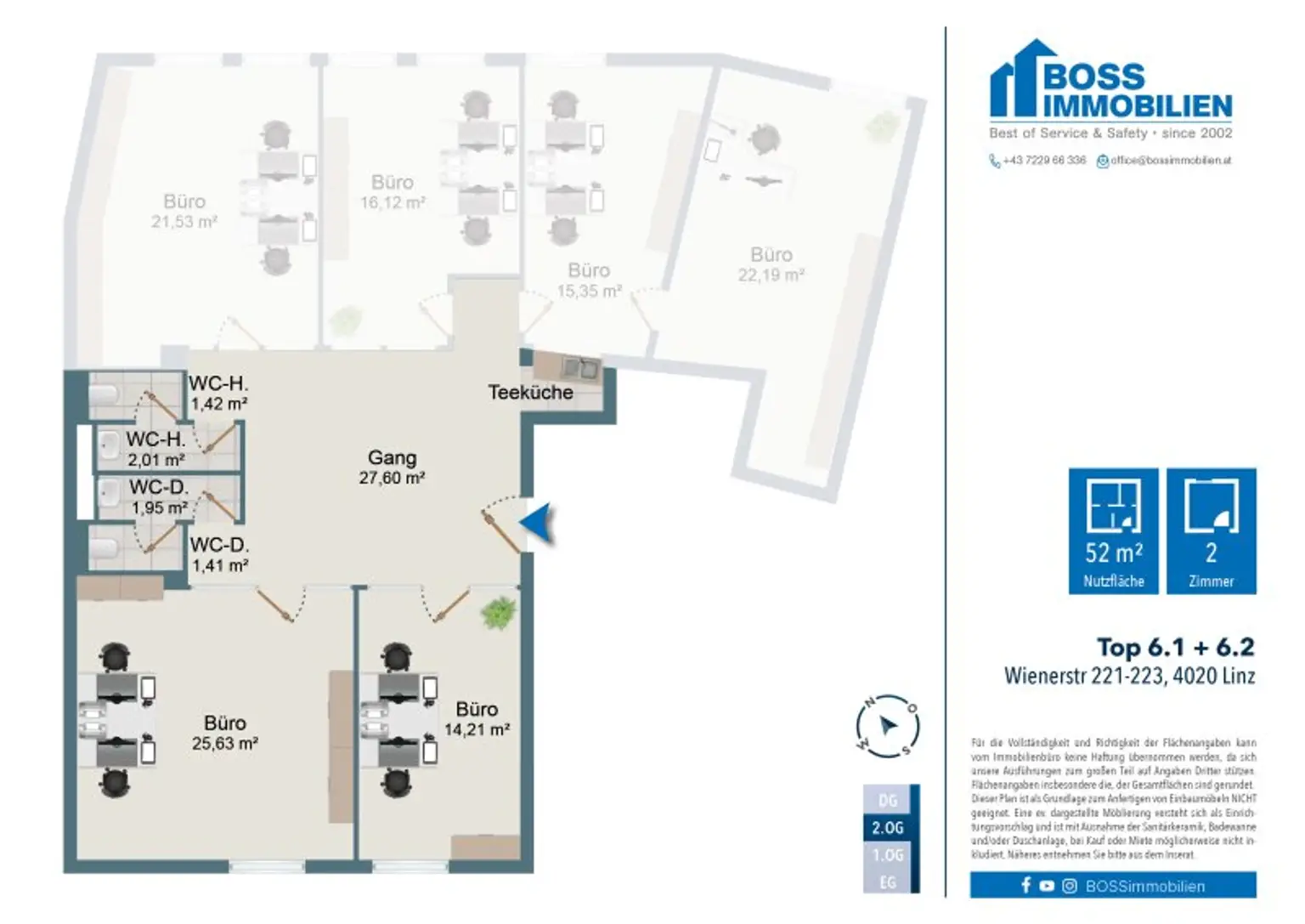 Grundriss Wienerstr 221-223, Top 6.1+6.2