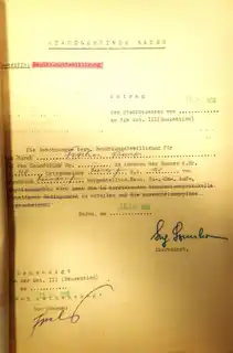 Benützungsbewilligung 1958