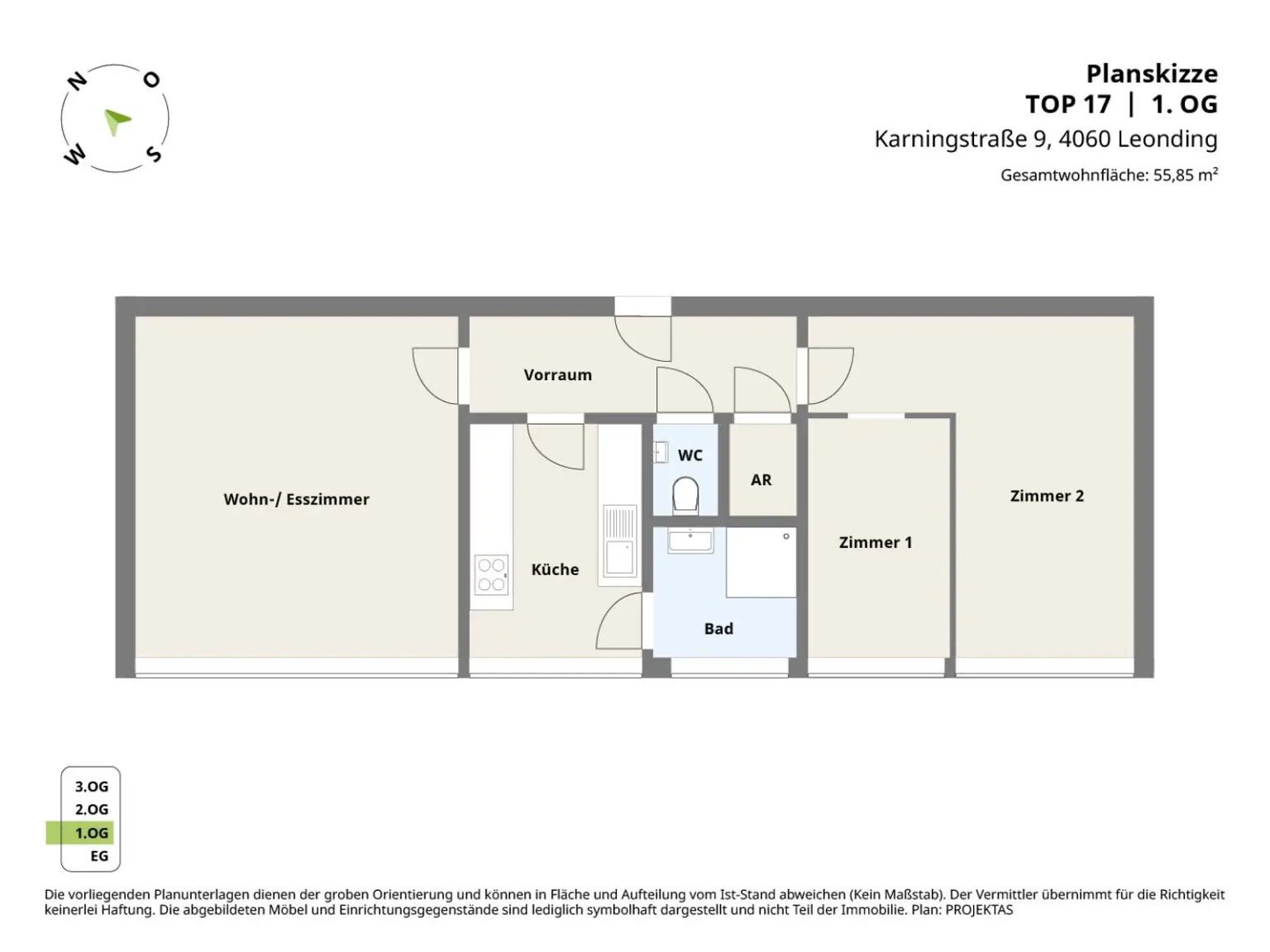 Leondinger Bestlage! Sanierungsbedürftige 2-3 Zimmerwohnung mit Garage!